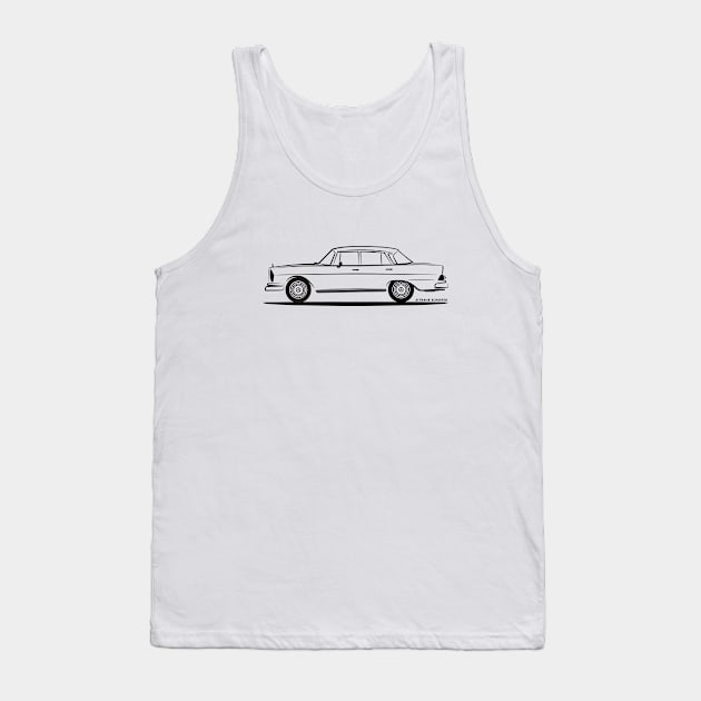 Mercedes Benz 220 SE Heckflosse Fin Tail W112 Sedan Tank Top by PauHanaDesign